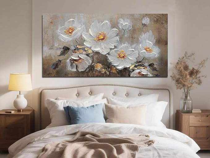 Anolyfi Vintage Flowers Canvas Wall Art Decor - Image 5