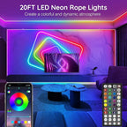 AILBTON 20Ft Neon Rope Lights, Flexible Led Rope Lights Control - Image 2