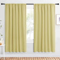 NICETOWN Bedroom Window Curtain Panels, Paler Yellow, 2 Panels, 62 in x 72 in by NICETOWN