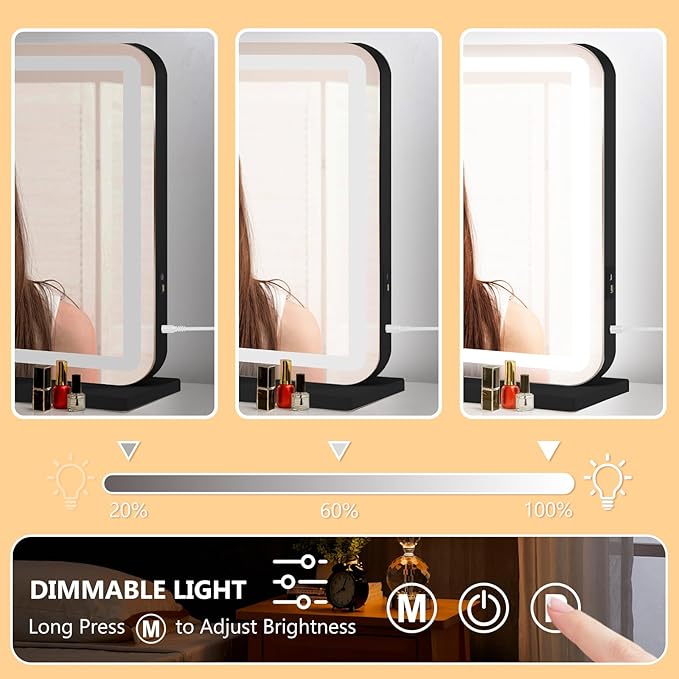 Ratsamee Vanity Mirror with Lights, Led Makeup Mirror, Lighted Makeup Mirror - Image 4