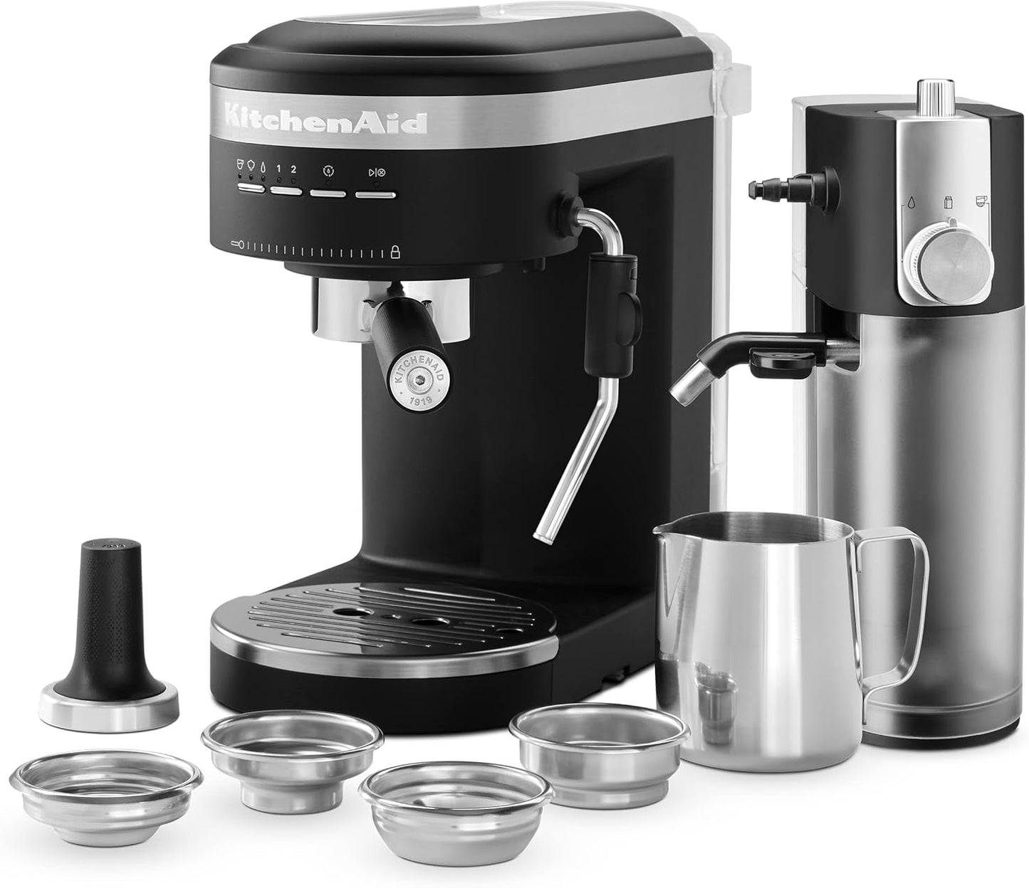 KitchenAid Semi-Automatic Espresso Machine and Automatic Milk Frother Attachment - KES6404