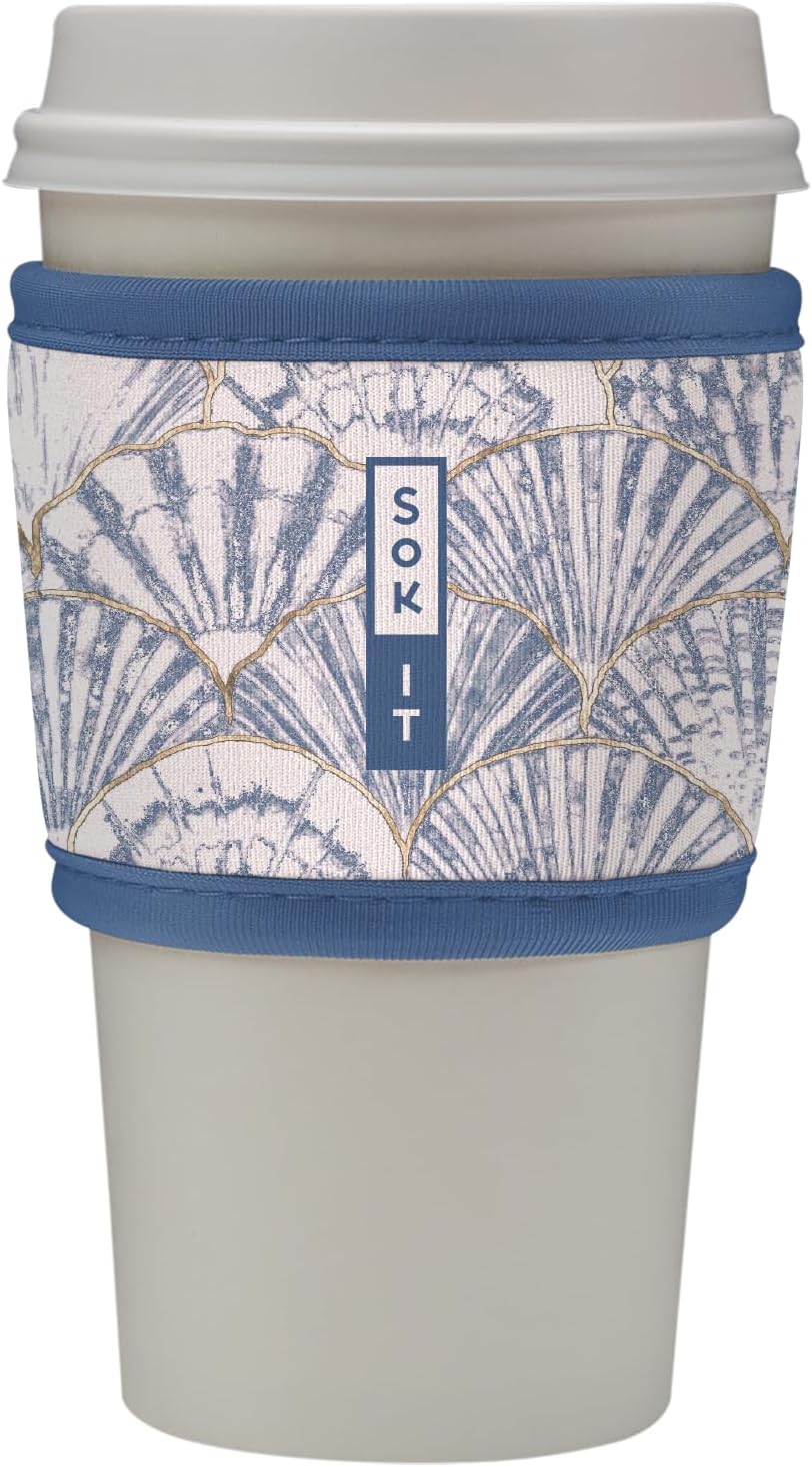 Sok It HotSok Coffee & Tea Reusable Insulated Neoprene Cup Sleeve (Shore Thing)