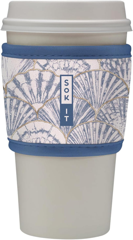 Sok It HotSok Coffee & Tea Reusable Insulated Neoprene Cup Sleeve (Shore Thing)