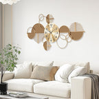 Large Wall Clock, Modern Silent Non-Ticking Metal Wall Art Wall Clocks Battery - Image 3