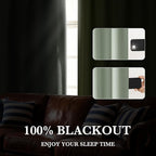RYB HOME Bedroom Blackout Curtains 63 inches Long, 100% Blackout Thermal - Image 4