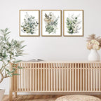 Bwodke Botanical Wall Art Plant Floral Watercolor Canvas Prints Set of 3 Framed - Image 9
