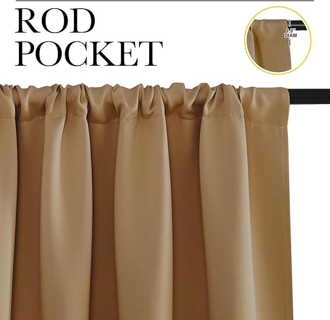 NICETOWN Blackout Curtains for Living Curtains, 2 Panels, 42 by 84, Room - Image 2