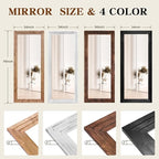 Full Length Mirror 76"x34" Solid Wood Frame Floor Large Mirror - Image 3