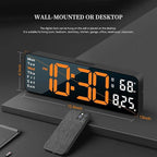 Abovsare Digital Wall Clock for Living Room Decor, Desk Alarm Clock for Bedroom - Image 3