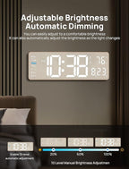 MASHI 2026 Upgrade Digital Wall Clock, Auto-Dimming Wall Clock - Image 4
