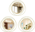 3 Set 13 inch Gold Circle Mirrors Wall Decor Iron Frame Wire Mirror Metal by Cityelf