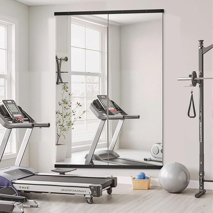 TRAHOME Home Gym Mirror for Wall, Glass Frameless Body Large Mirror for Home Gym - Image 2