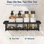 8 Pack Adhesive Rustproof Shower Shelves - Image 2
