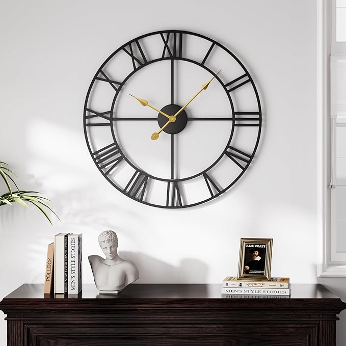 Cuspin 20 Inch Wall Clock Large Clock Battery Operated - Image 2