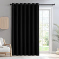 IGEMAEVE Black Blackout Sliding Door Curtains 96 Inch Length, Extra Wide Room by IGEMAEVE
