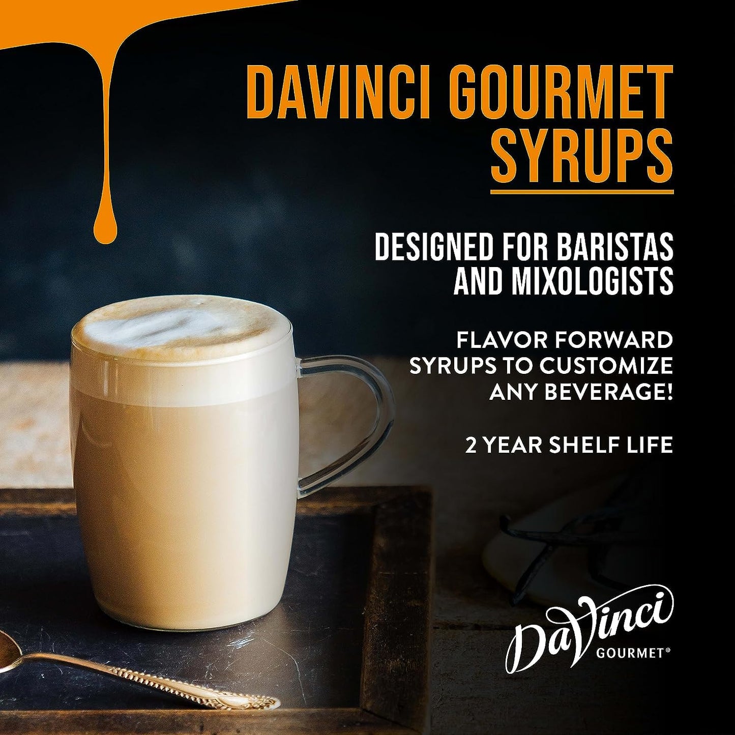 DaVinci Gourmet Classic Butter Rum Syrup, 25.4 Fluid Ounces (Pack of 4)