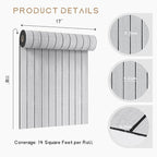 VEELIKE Light Grey Wood Slat Wall Panel Peel and Stick Wood Wall Panels - Image 9