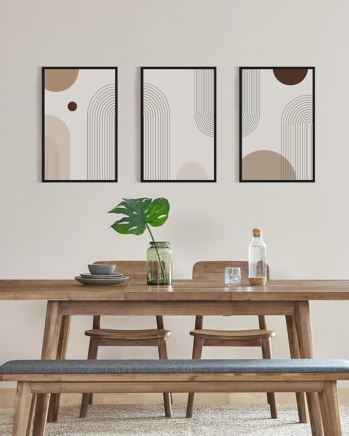 PHOPAGO Boho Wall Art Minimalist Bohemain Framed Wall Printing 16x24in Abstract - Image 3