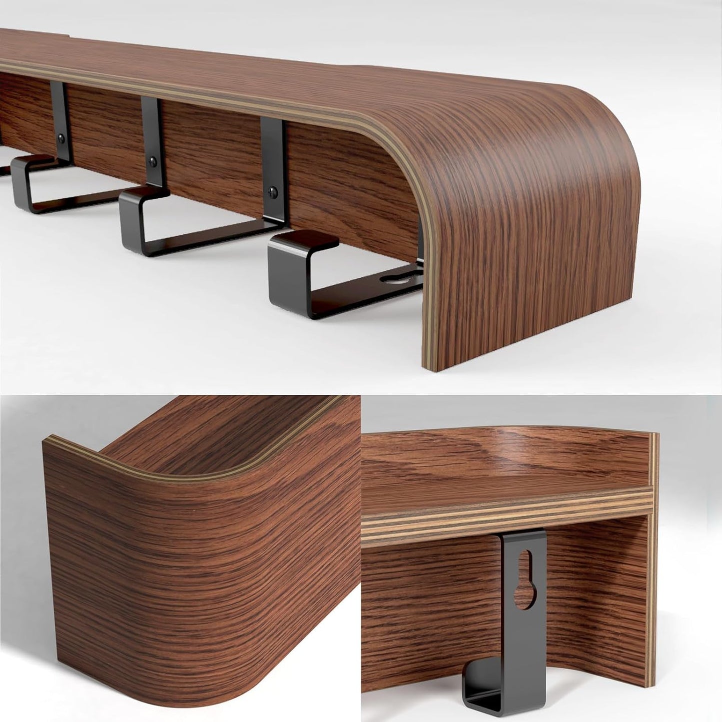 Coat Rack Wall Mount Entryway Organizer Modern Key Holder Wall Mount with Wooden Shelf Entryway Hooks for Bedroom Kitchen Hallway Bathroom for Hanging Coats Hats Bags Towels