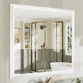 40x38 Inch White Bathroom Mirror by Briivuemodernmirrors