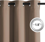 NICETOWN Room Darkening Draperies Curtains Panels, 2 Panels Cappuccino W52 x L84 - Image 3