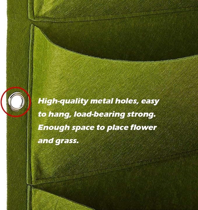 Hanging Planting Grow Bags, 64 Pockets Hanging Vertical Wall Planter Wall - Image 4
