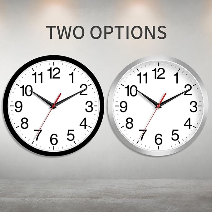 Rohioue Wall Clock Modern 8 Inch Battery Operated Silent Non Ticking Small - Image 2