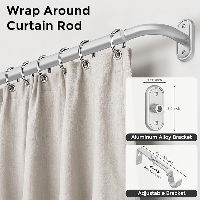 Curtain Rods 36-152 Inch, Living Room, Sliding Door - Image 2