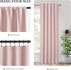 RYB HOME Bedroom Blackout Curtains 80 inches Long, 100% Blackout Thermal - Image 2