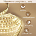 BEAUTYPEAK 48x28 LED Oval Bathroom Mirror - Image 5