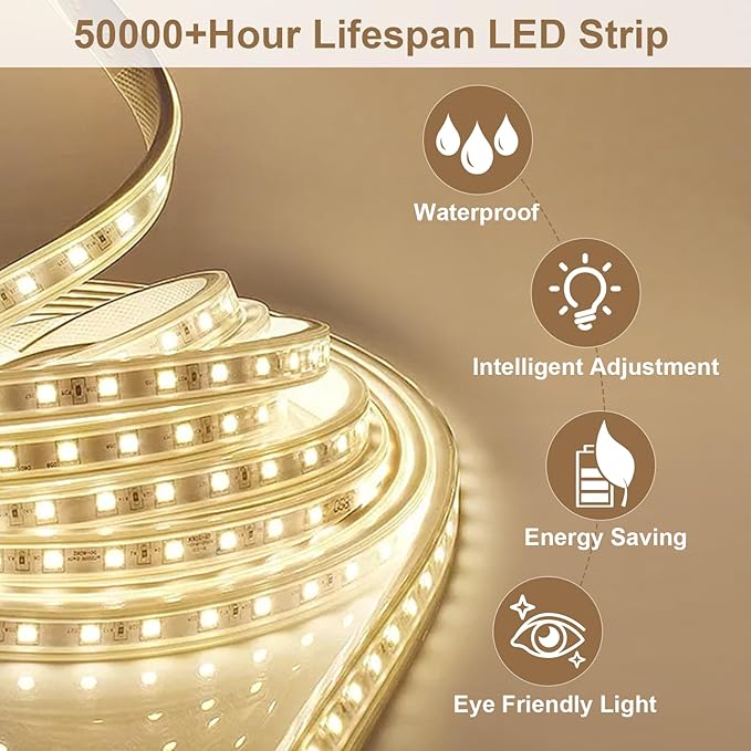 BEAUTYPEAK 36x24 LED Oval Bathroom Mirror - Image 5