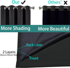Yakamok 100% Blackout Lined Panels, Thermal Insulated Blackout Curtains - Image 5
