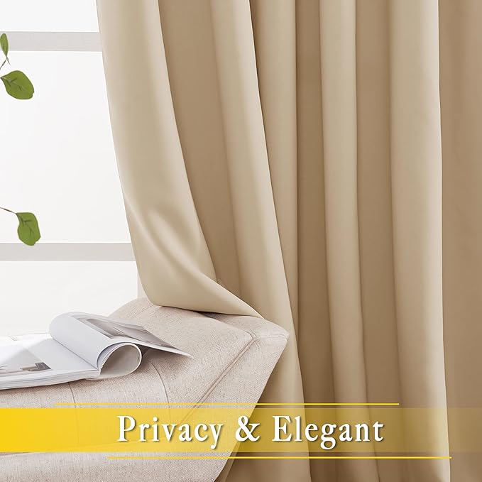 NICETOWN Sliding Door Curtain Panel Room Darkening Window Treatment - Image 4