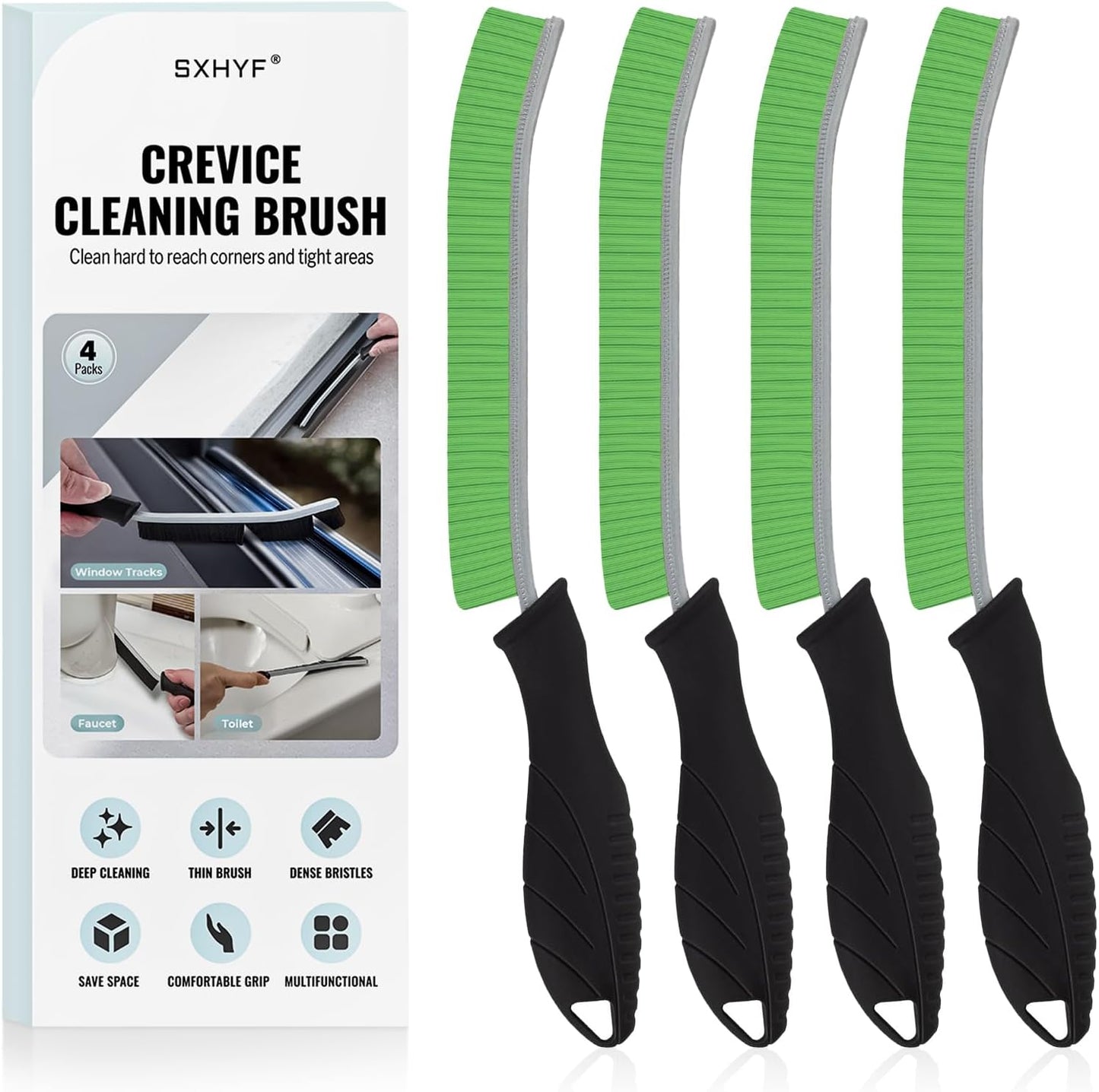 SXhyf Cleaning Brush - Hard Bristle Crevice Cleaning Brush, Multifunctional Gap Scrub Brush, Kitchen Essentials, Bathroom Cleaner Tools for Household Use, Home, Window, Toilet, Stove