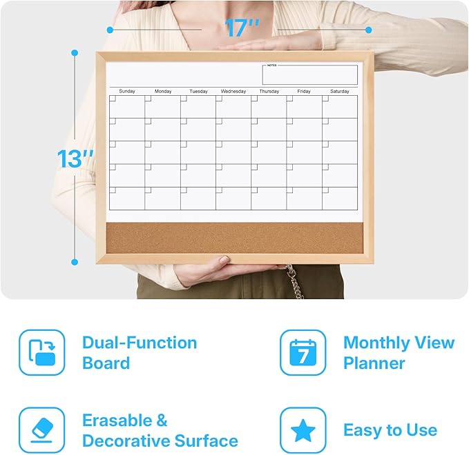 OWLKELA Monthly Dry Erase Calendar - Image 2