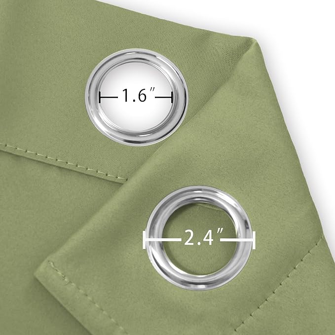 LEMOMO Sage Green Thermal Blackout Curtains/52 x 45 Inch/Set of 2 Panels Room - Image 5