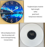 Blue Wall Clocks for Living Room 14 Inch Analog Wall Clock Battery Operated - Image 7