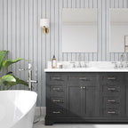 VEELIKE Light Grey Wood Wall Panels Peel and Stick Wood Slat Wall Panel - Image 3