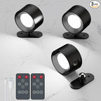 AKSDA 3Pack Battery Operated Wall Sconce, 3 Color Modes 3 Brightness Levels by AKSDA