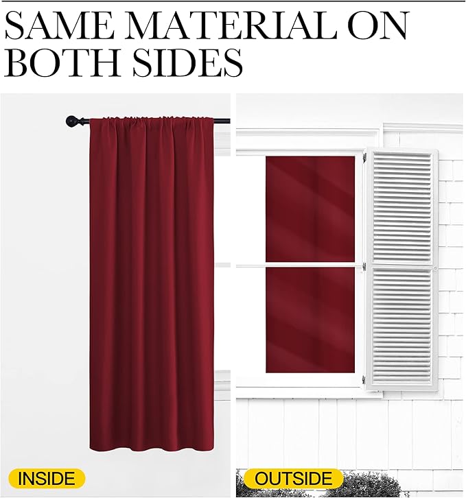 NICETOWN 36 inch Curtains for Small Windows, Thermal Insulated Privacy Short - Image 6