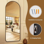 HARRITPURE 64"x21" Arched Full Length Mirror Floor Mirrors - Image 7