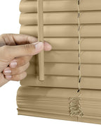 CHICOLOGY Mini Blinds for Indoor Windows – 30"W x 48"H, Cappuccino Horizontal - Image 3