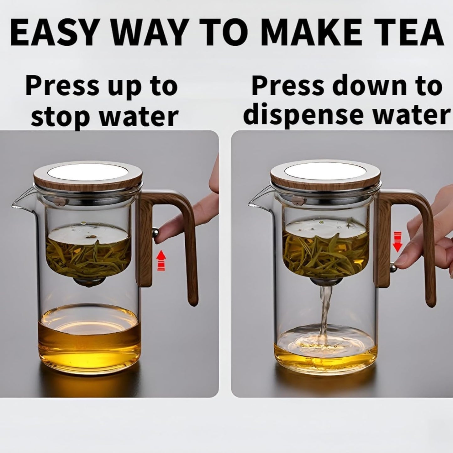 Enchanti Tea Pot, Creative Witchcraft Magic Glass Teapot, Detachable Loose Tea Glass Tea Infuser, Ideal for Tea Steeper -20oz (approx. 600 ml)