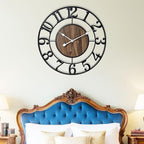 Large Metal Wall Clock, 20 Inch Retro Decorative Silent, Non Ticking, Battery - Image 7