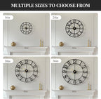 Cuspin Large Wall Clock, 24 Inch Black Clocks - Image 4