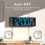 JALL 16" Large Digital Wall Mount Clock, Count Down Timer, Big LED, RGB Color - Image 5