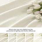 MIULEE Cream Back Tab Blackout Curtains 90 Inches Long 2 Panels Set - Image 8