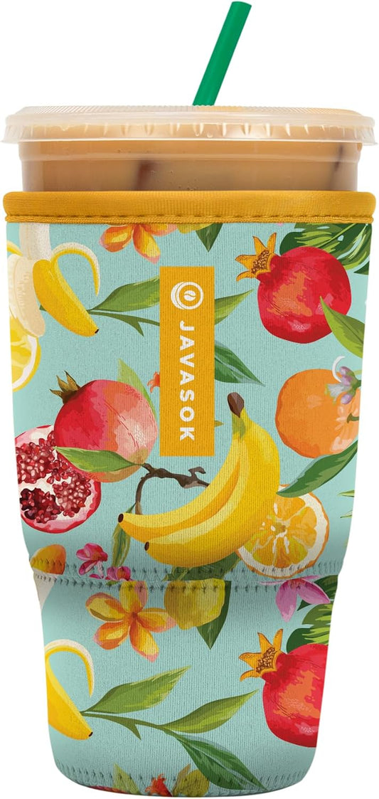 Sok It JavaSok Iced Coffee & Cold Soda Insulated Neoprene Cup Sleeve (Paradise Punch, Large: 30-32oz)