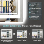 40x36 LED Bathroom Mirror with Lights, Backlit and Front Lit Anti-Fog Lighted - Image 3