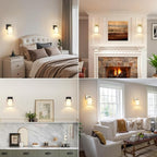 Set of 2 Wall Sconces for Bathroom, Modern Vanity Light Fixtures, Nickle Wall - Image 8
